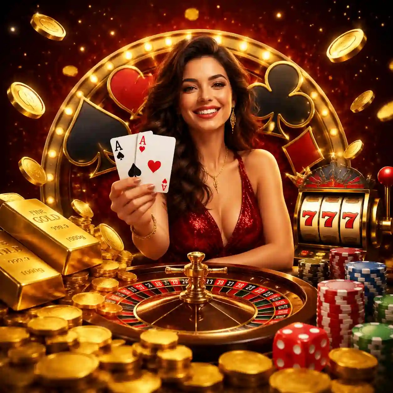 Mesa de cassino ao vivo com dealer transmitida no celular